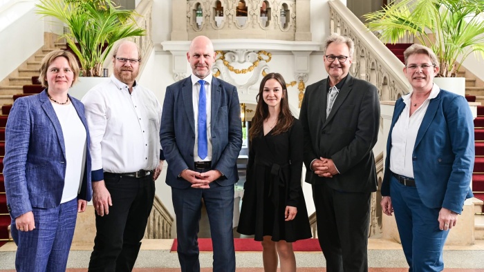 PD Dr. med. Anne Regierer, Prof. Dr. Rainer Röhrig, Markus Algermissen, Sarah Kosecki, Sebastian C. Semler und Dr. Anna Niemeyer auf den Registertagen 2024