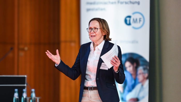 Tagungspräsidentin Prof. Dr. Dr. Melanie Börries auf dem TMF-Jahreskongress 2025